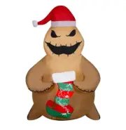 Nightmare Before Christmas Oogie Boogie With Stocking Airblown Inflatable 5' New