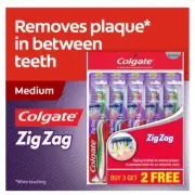Colgate ZigZag Toothbrush Medium Value Pack 5 Units Interdental Bristles