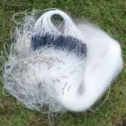 50M White Silk Fishing Gill Nets Monofilament Fishing Gear Trap Network 3-Layer