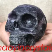 1.34LB Natural unknown Skull quartz Crystal Skull Carved Reiki Healing XK1149