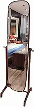 Full Length Mirror Clothes Rack, Full-Body Dressing Mirror,Multifunctional Solid Wood Floor Mirror, Storage Rack, Clothes Hanger Full Body Mirror