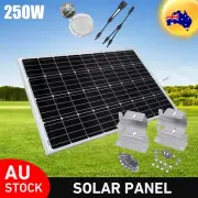 250W Solar Panel Kit 12V Mono Fixed Home Caravan Camping Power Battery Charging
