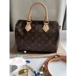 二手現貨 LV 路易威登 M41113 SPEEDY 25 背帶款 波士頓 枕頭包 手提包 斜背包