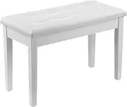 [Melodic] Piano Stool Wooden Bench Chair Keyboard Seat with Storage White