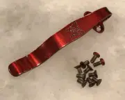Red Titanium Deep Pocket Clip & Screws Set For Benchmade 570 Presidio II Knife