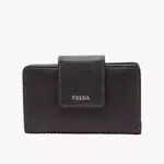 FOSSIL 兩摺中夾 MADISON TAB多功能皮夾 牛皮皮革 中夾 皮夾 錢包 卡片夾 黑色(現貨)