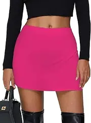 [Facogoo] Women's Cheetah Mini Skort Leopard Print High Waisted Elastic Bodycon Club Y2K Skirt with Shorts