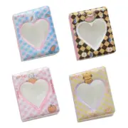 Mini Photo Album 3 inch 36 Sheets Hollow Heart Mini Card Organizer Bag