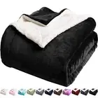 LBRO2M Sherpa Fleece Bed Blanket Twin Size Super Soft Fuzzy Plush Warm Cozy F...