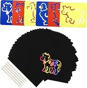 1 Set Scratch Painting Set Scratch Paper Craft Scratchboard Paper Wooden