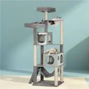 178cm i.Pet Cat Tree Tower Scratching Post Scratcher Wood Bed Condo House Wooden Ladder