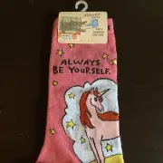 Blue Q Socks - Womens Crew - Always Be A Unicorn - Size 5-10
