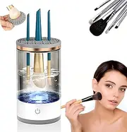 Electric Makeup Brush Cleaner - Effortless Cosmetic Brush Cleaner with Cleaning Mat,Quick and Efficient Machine for Deep Cleaning All Types of Makeup Brushes