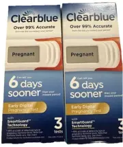 2 Clearblue Early Digital Pregnancy Test 6 Days Sooner 3 Tests EA New 11/2026