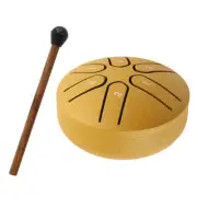 Handpan Drum Mini 6 Note Worry Free Tongue Drum Percussion Instrument (Gold MNS