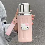 HELLO KITTY保溫壺600ML 簡約保溫杯 316不鏽水壺 鋼子彈頭大容量水杯 保溫瓶 女生杯子 隨身杯