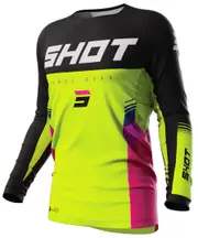 Shot Contact Tracer Motocross Jersey, yellow, Size M for Men