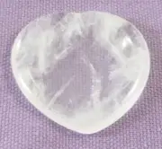 Clear Quartz Heart Shape Carved Worry Stone
