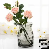 在飛比找樂天市場購物網優惠-插花瓶手工波點玻璃花瓶 透明擺件創意家居裝飾品