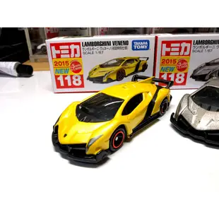 新車貼 TOMICA 多美火柴盒小汽車 118 藍寶堅尼 Lamborghini Veneno 普通+初回 無膠膜