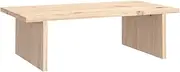 vidaXL Solid Pinewood Monitor Stand with Storage Space, Brown - Rustic, Sturdy Wooden Frame - 50 x 27 x 15 cm