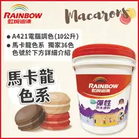 在飛比找PChome24h購物優惠-【Rainbow虹牌油漆】421 彈性防水塗料 馬卡龍色系 