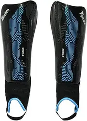 Precision Unisex Adult Origin.0 Shin Guards (UK Size: L) (Black/Cyan)