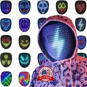 Máscara Led Aterradora Con Modos De Iluminación Disfraz Cosplay Fiesta Mascarada