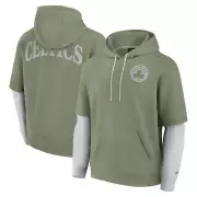 Men's Fanatics Olive Boston Celtics Elements Sleek Pullover Hoodie