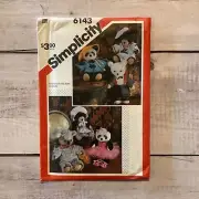 Simplicity 6143 Sewing Pattern Clothing Chic Bear Wardrobe Doll Clothes UNCUT