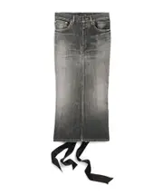 Balenciaga Lace-Up Denim Skirt FR34,FR36,FR38,F36,F38,FR40 smoky grey