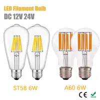 在飛比找蝦皮購物優惠-E27 DC 12V 24V Led 燈泡 A60 ST58