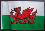 WALES BUDGET FLAG small 9"x6" GREAT FOR CRAFTS WELSH DRAGON Swansea Cardiff Rhyl