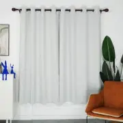 Blackout Curtains for Bedroom Living 42"W x 45"L (Pack of 2) Greyish White