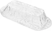 Ciieeo 1Pc Rectangular Glass Butter Dish with Lid Transparent Food Storage Container for Fresh Butter Convenient Design for Kitchen Use for Breakfast Fruit Storage