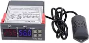 Temperature and Humidity Controller, STC-3028 Dual Display Thermostat Hygrometer with Sensor for Incubator Aquaculture (12V)