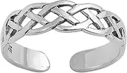 [Body Accentz] 925 Sterling Silver Toe Ring - Celtic Design, One Size, Metal, No Gemstone