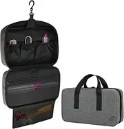 [Beautyflier] Travel Storage Bag Compatible with Dyson Airwrap Styler, Portable Travel Organizer for Airwrap Styler and Attachments, Travel Carrying Case for Shark FlexStyle Attachments Storage, Gray,