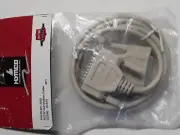 New Hymco Technologies RS232 Null Modem Cable 6ft D25(m)-D25(F)