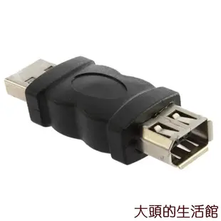 Firewire IEEE 1394 6針母型到USB A型公適配器