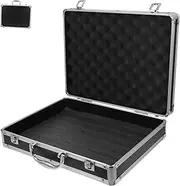WHAMVOX Men's Briefcase Aluminum Storage Case Briefcase for Men Portable Workstation Safe Documents Box
