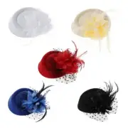 Fascinators Hats 20s 50s Solid Color Pillbox Hat Cocktail Tea Party Headwear Cap