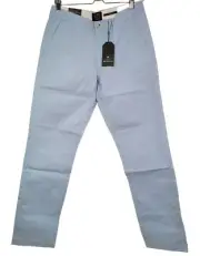 Ben Sherman Men's Straight Leg Stretch Fit Light Blue Chino Pants Size 30 X 32