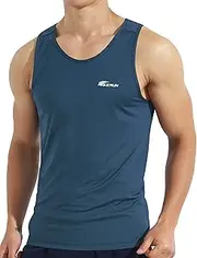 [EZRUN] Men's Quick Dry Sport Tank Top for Bodybuilding Gym Athletic Training Tank