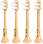 PONPACE Bamboo Replacement Heads Compatible with AquaSonic Black Series, Vibe Series, Black Series Pro, Vibe Series Pro and Duo Series Pro, Extra Soft Plant-Based Bristle for Sensitive Teeth