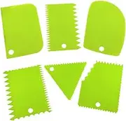 PZRT 6pcs Plastic Clay Scraper Set Scraping Handle Carved Soft Clay Sculpture Knife Industrial Clay Scraper Sculpture Tool Pottery Tools, Green