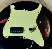 Custom Wound Chrome Humbucker Fender USA Spec Electronics Loaded Strat Pickguard