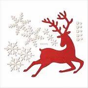 [XMZZMX] Christmas Reindeer Snowflake Metal Cutting Dies for Card Making, Paper Embossing Die-Cuts Kit Storage Pockets Supplies, Scrapbooking Stencils