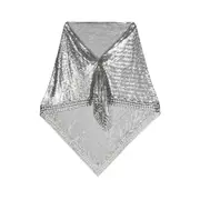[Rabanne] Rabanne Metallic Chain-mail Scarf ONE SIZE SILVER