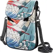 [FVQL] Crossbody Bag for Women, Purse, Messenger Bag, Shoulder Bag, Bird Crane Pattern